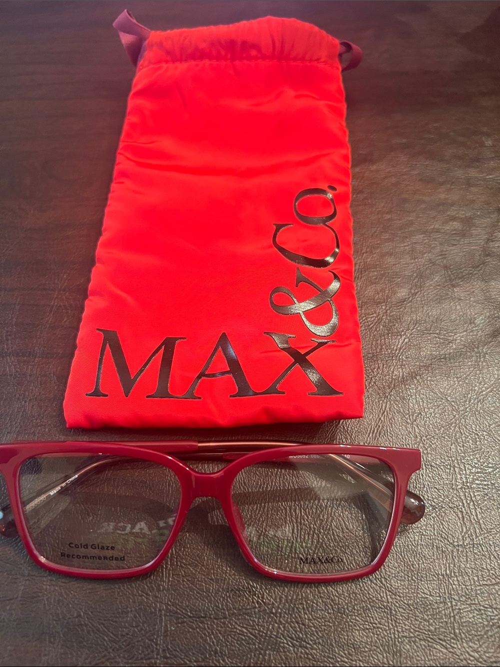 Max & Co. Red Eyewear with Branded Red Pouch